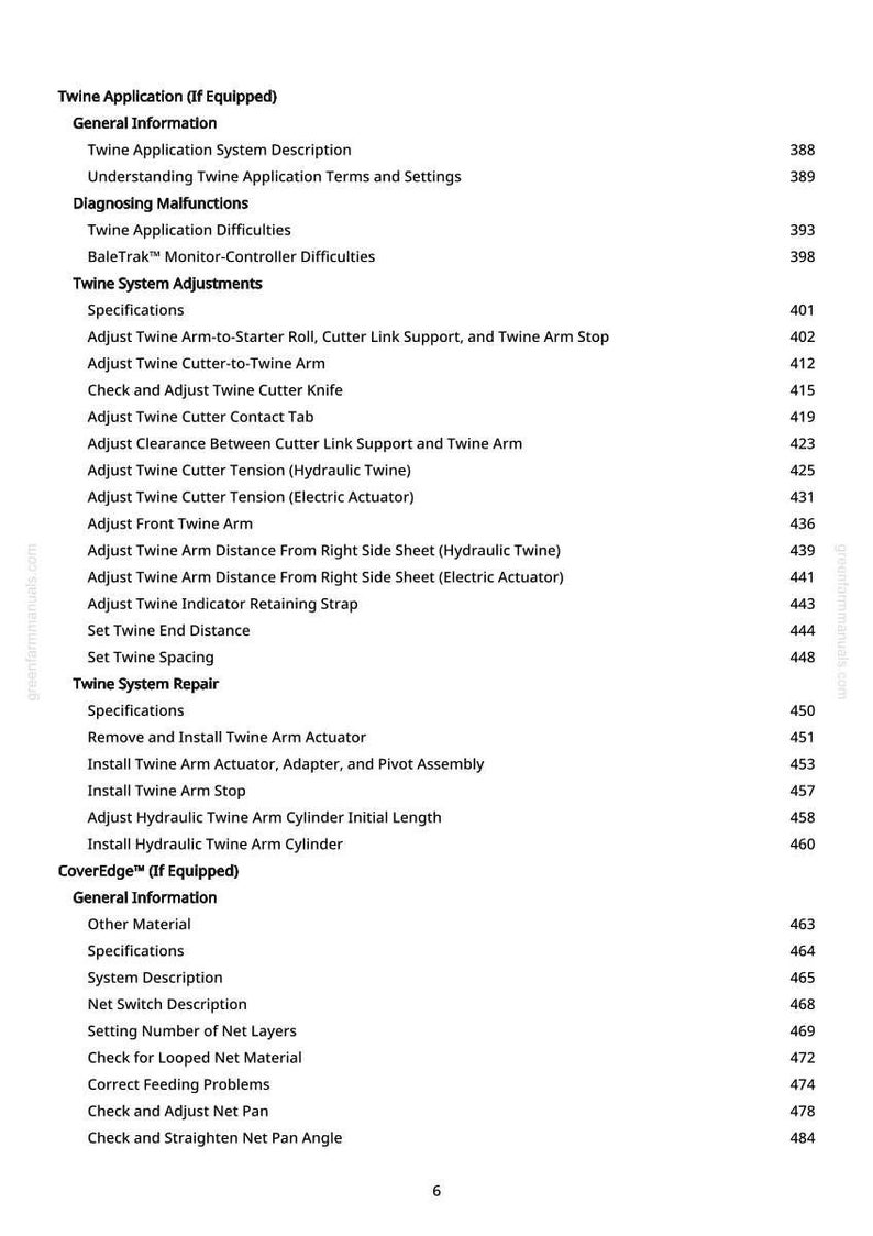 Teknisk manual för John Deere 440E och 450E balpress i PDF-format | Nedladdning direkt bild 2