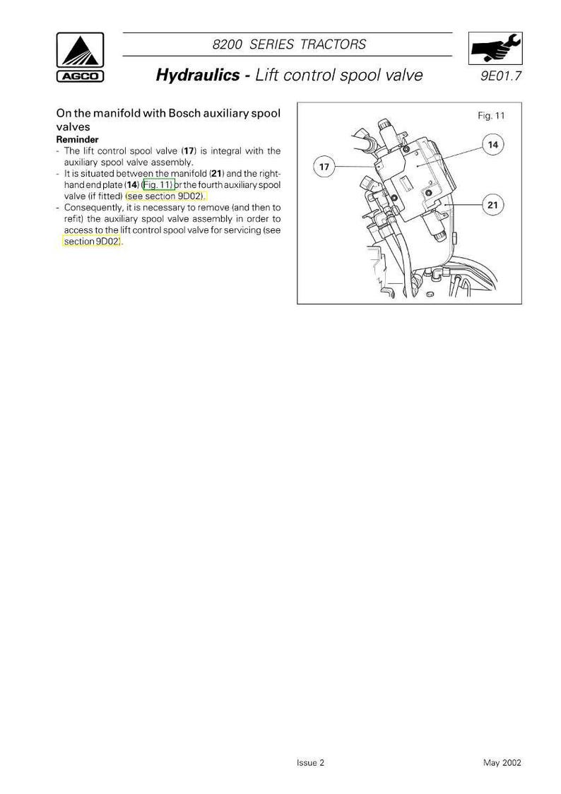 Massey ferguson 8200 Series Tractor Service Manual PDF | Workshop Repair | Instant Download image 7