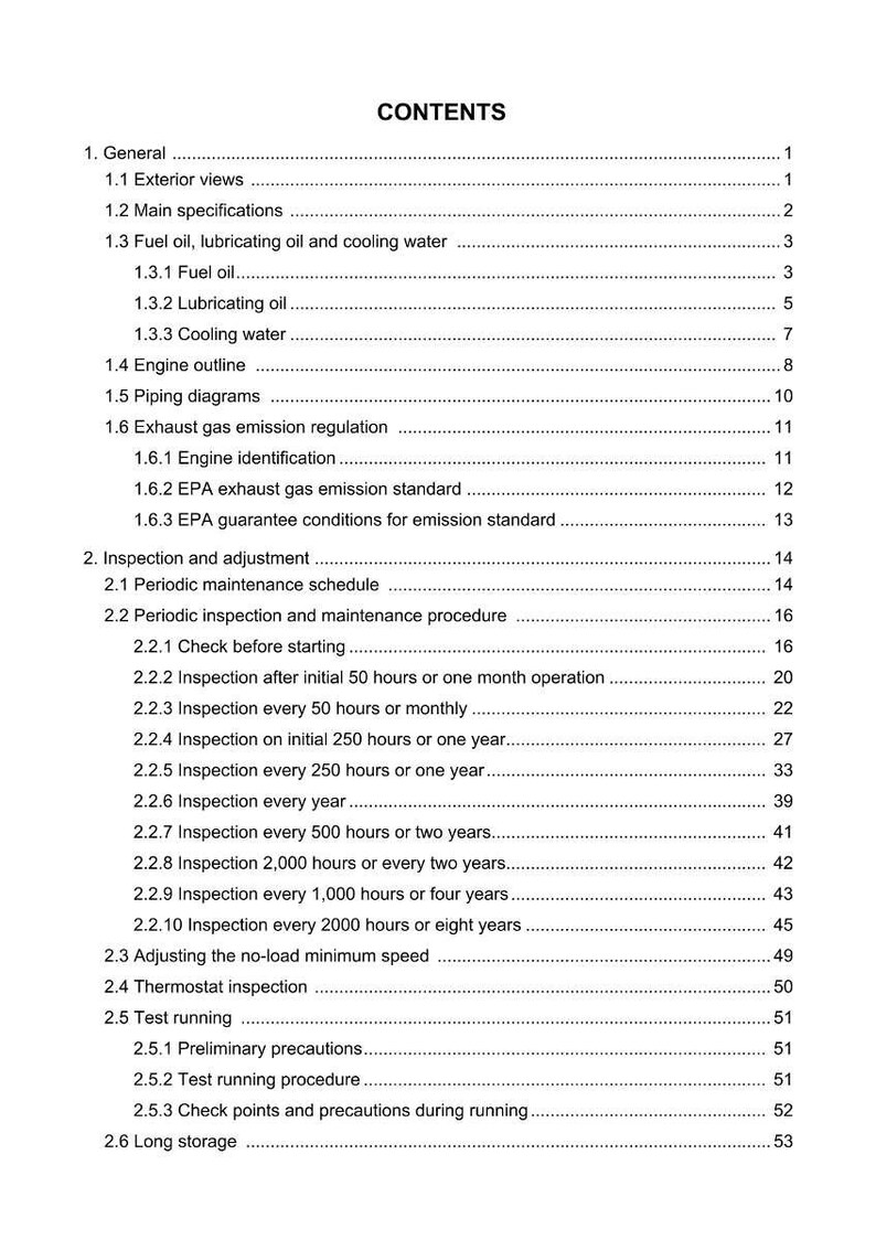 Pu&ograve; includere: Un dettagliato sommario da un manuale, con titoli e sottotitoli. Il testo &egrave; nero su sfondo bianco, che tratta argomenti come olio combustibile, schema del motore e procedure di ispezione.