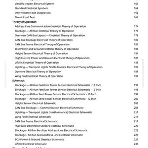 May include: A page from a manual with the title "Electrical" and subheadings like "General Information," "Theory of Operation," and "Schematic." The text includes various electrical system topics and page numbers.