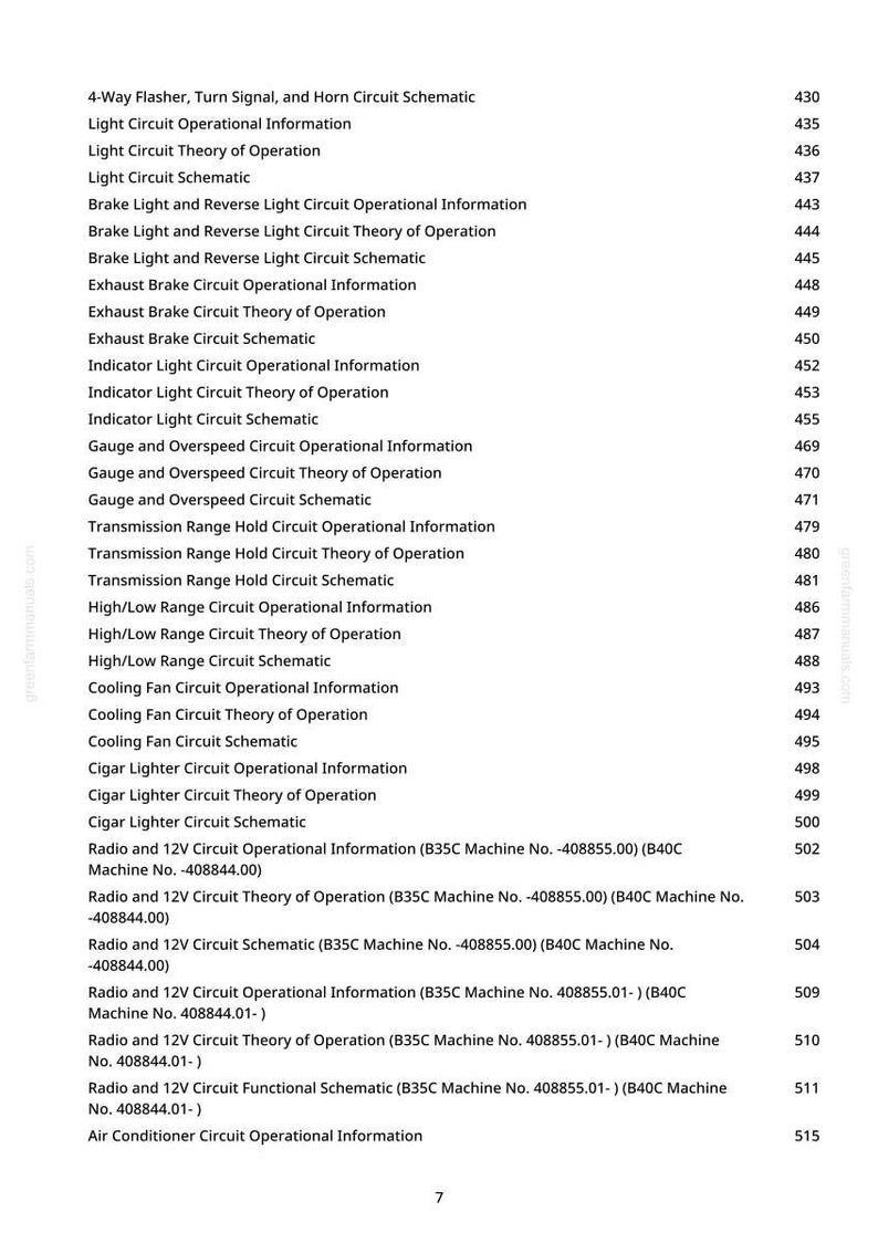 Peut inclure: Une page blanche avec une liste de sch&eacute;mas de circuits &eacute;lectriques automobiles et d'informations op&eacute;rationnelles, y compris les feux de freinage, les ventilateurs de refroidissement et les radios. La page comprend &eacute;galement un index num&eacute;rot&eacute;.