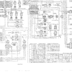 Pode incluir: Um diagrama t&eacute;cnico detalhado, provavelmente um esquema el&eacute;trico, com in&uacute;meras linhas, s&iacute;mbolos e anota&ccedil;&otilde;es de texto. O diagrama &eacute; em preto e branco, com um layout complexo. O texto "B1-5" est&aacute; no canto inferior direito.