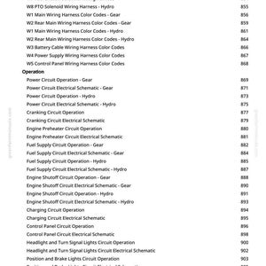 K&ouml;nnte beinhalten: Eine wei&szlig;e Seite mit einer Liste von Details zu elektrischen Kabelb&auml;umen und Schaltkreisoperationen. Der Text enth&auml;lt Begriffe wie "Stromversorgung", "Motor" und "Ladeschaltung". Die Seitenzahl 11 ist sichtbar.