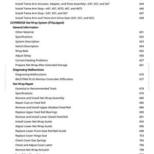 John Deere 447 457 467 547 557 567 Silage Special Baler Repair Manual PDF | Service Workshop | Instant Download image 11