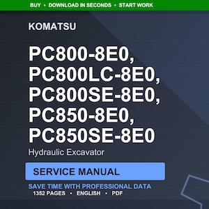 Komatsu PC800 PC850 Hydraulisk grävmaskin Servicemanual PDF bild 1