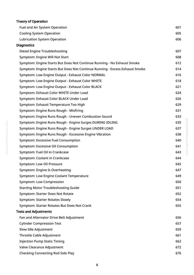 Teknisk manual för John Deere 1400, 1420, 1435, 1445, 1545, 1565 serie II frontklippare, PDF | Direkt nedladdning bild 9