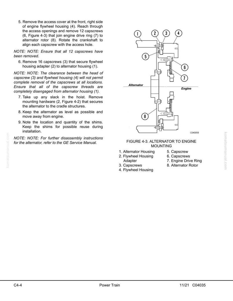 Komatsu 930E-4 Dumper Servicehandbok Reparation Verkstad PDF Ladda ner bild 4