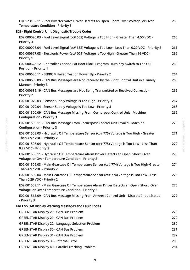 John Deere 9650 Cts skördetröska Diagnostikmanual PDF | Direktnedladdning bild 10