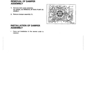 Pu&ograve; includere: Una pagina di manuale con il titolo "RIMOZIONE DEL GRUPPO SMORZATORE". La pagina include istruzioni e un diagramma del gruppo smorzatore. Il diagramma &egrave; un'illustrazione in bianco e nero.