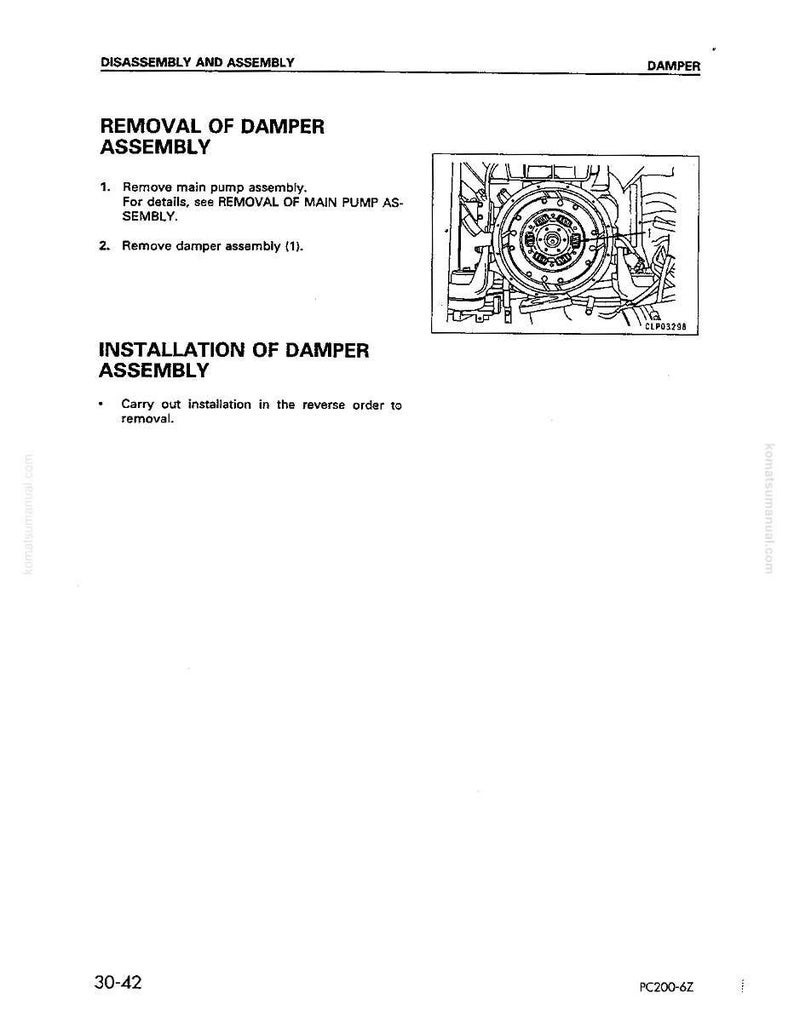 Pu&ograve; includere: Una pagina di manuale con il titolo "RIMOZIONE DEL GRUPPO SMORZATORE". La pagina include istruzioni e un diagramma del gruppo smorzatore. Il diagramma &egrave; un'illustrazione in bianco e nero.