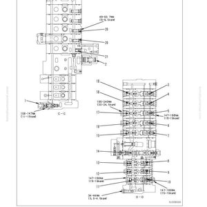 May include: Diagram of a mechanical component with detailed technical annotations, including measurements in Nm and kpm. The image features multiple views and labels, with the text "10 Structure, function and maintenance standard".