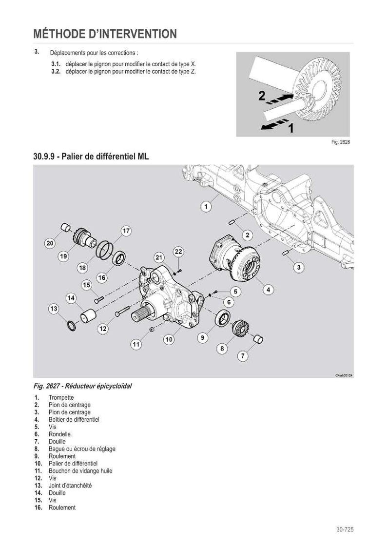 May include: An exploded diagram of mechanical components, including gears, bearings, and housings. The image features detailed illustrations with labels and arrows, likely for technical documentation or repair instructions. The diagram is in black and white.