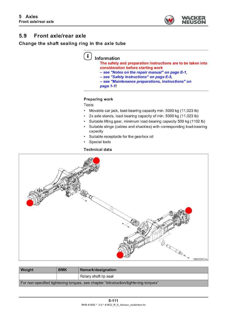 Wacker neuson kramer Th627 Telehandler Repair Manual PDF | Service Workshop | Instant Download image 7