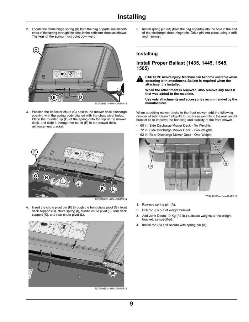 John Deere 60 Inch, 72 Inch, 62 Inch, 60 Inch Glc, 72 Inch Glc Mower Operator Manual PDF | Owners Guide | Instant Download image 9
