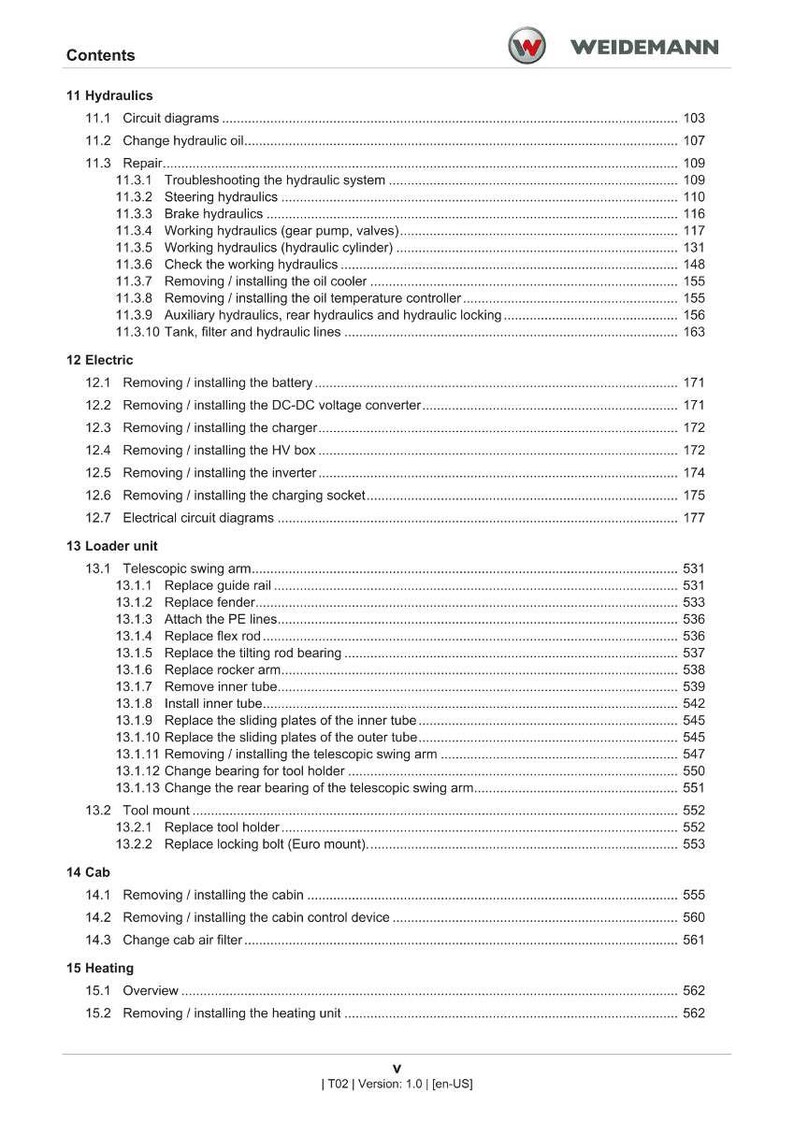 Weidemann T4512e Telehandler Service Manual PDF | Workshop Repair | Instant Download image 5