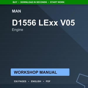 Man D1556 lexx v05 Engine Workshop Manual PDF | Service Repair | Instant Download image 1