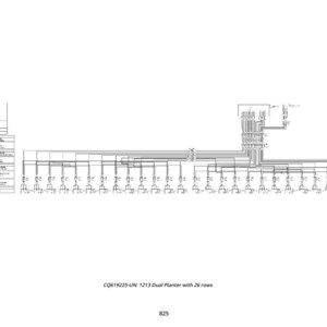 May include: A detailed black and white schematic diagram of an electrical system. The diagram includes text labels, lines, and symbols, likely for a dual planter with 26 rows. The image is on a white background.