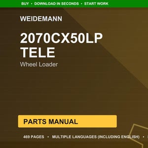Weidemann 2070Cx50lp tele Wheel loader Parts Manual PDF | Illustrated Catalog | Instant Download image 1