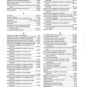 May include: A detailed index page from a manual, featuring a list of technical terms and their corresponding page numbers. The text is in black font on a white background, with headings like 'Index' and 'S'.