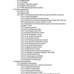 May include: A detailed list of automotive engine components and maintenance procedures. The text includes sections on fuel systems, sensors, and maintenance checks. The document is organized with numbered sub-sections for easy reference.