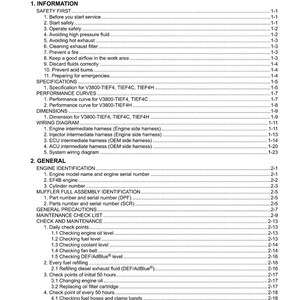 Manual de taller del motor Kubota V3800 tief4 tief4c tief4h en formato PDF / Servicio y reparación / Descarga instantánea imagen 5