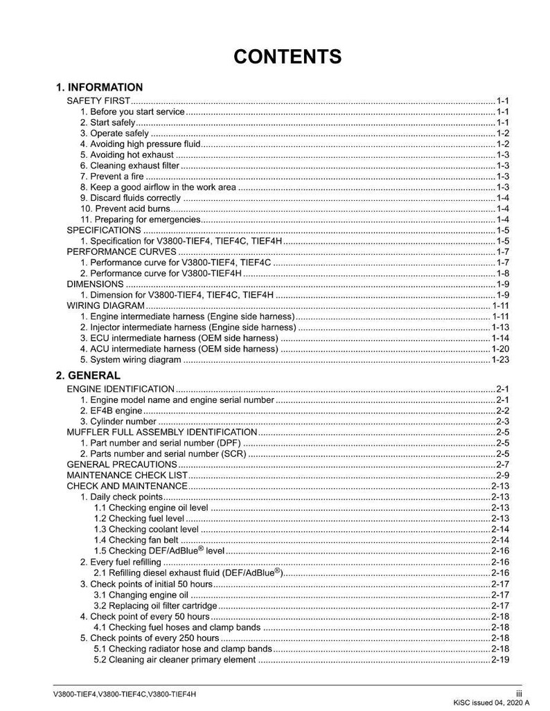 Manual de taller del motor Kubota V3800 tief4 tief4c tief4h en formato PDF / Servicio y reparación / Descarga instantánea imagen 5