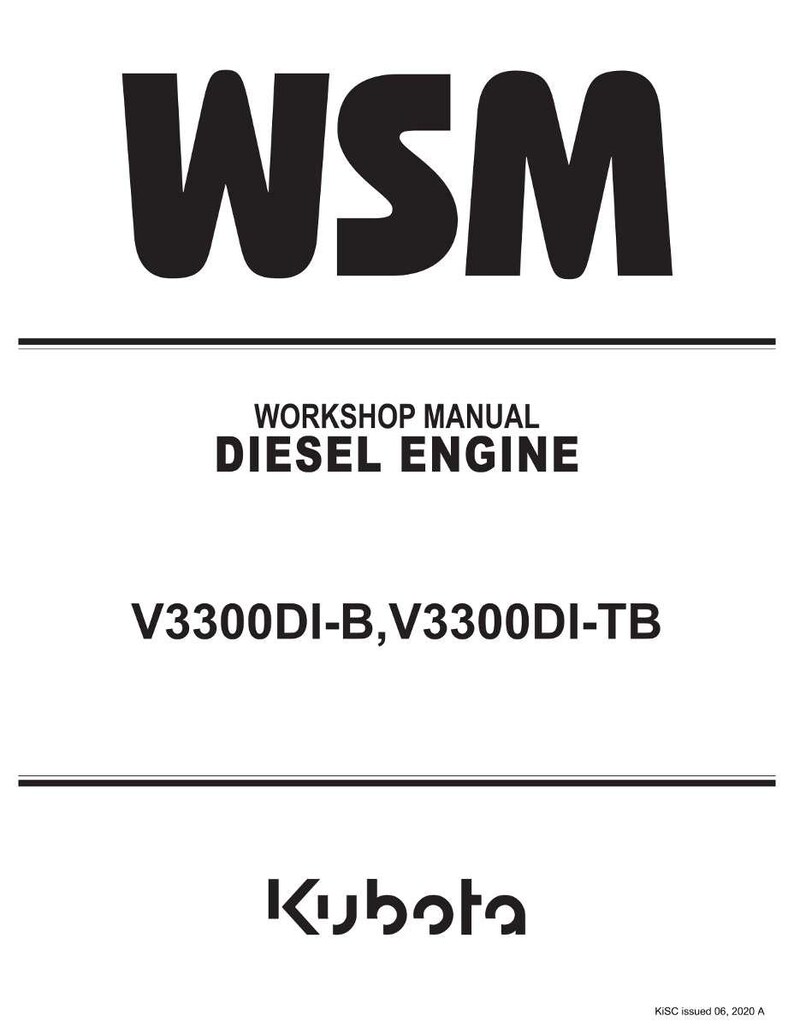 Kubota Diesel Engine V3300DI-B, V3300DI-TB Workshop Manual | Instant PDF Download image 1