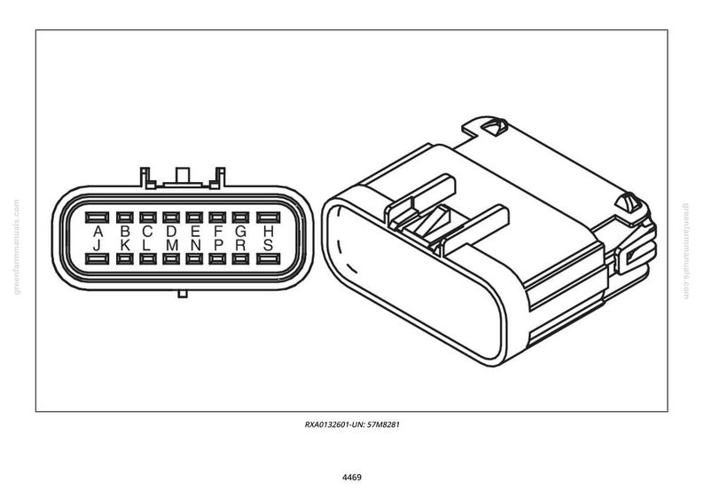 Pu&ograve; includere: Disegno a tratto nero di un connettore elettrico con due componenti principali. Il componente sinistro ha una forma rettangolare con 18 slot per pin etichettati. Il componente destro &egrave; un alloggiamento rettangolare pi&ugrave; grande. Testo: RXA0132601-UN: 57M8281.
