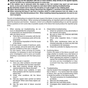Puede incluir: Una gu&iacute;a de soluci&oacute;n de problemas con advertencias de seguridad e instrucciones. El documento incluye pasos numerados, vi&ntilde;etas y diagramas. El texto est&aacute; en fuente negra sobre un fondo blanco, con el t&iacute;tulo "Puntos sobre la soluci&oacute;n de problemas".