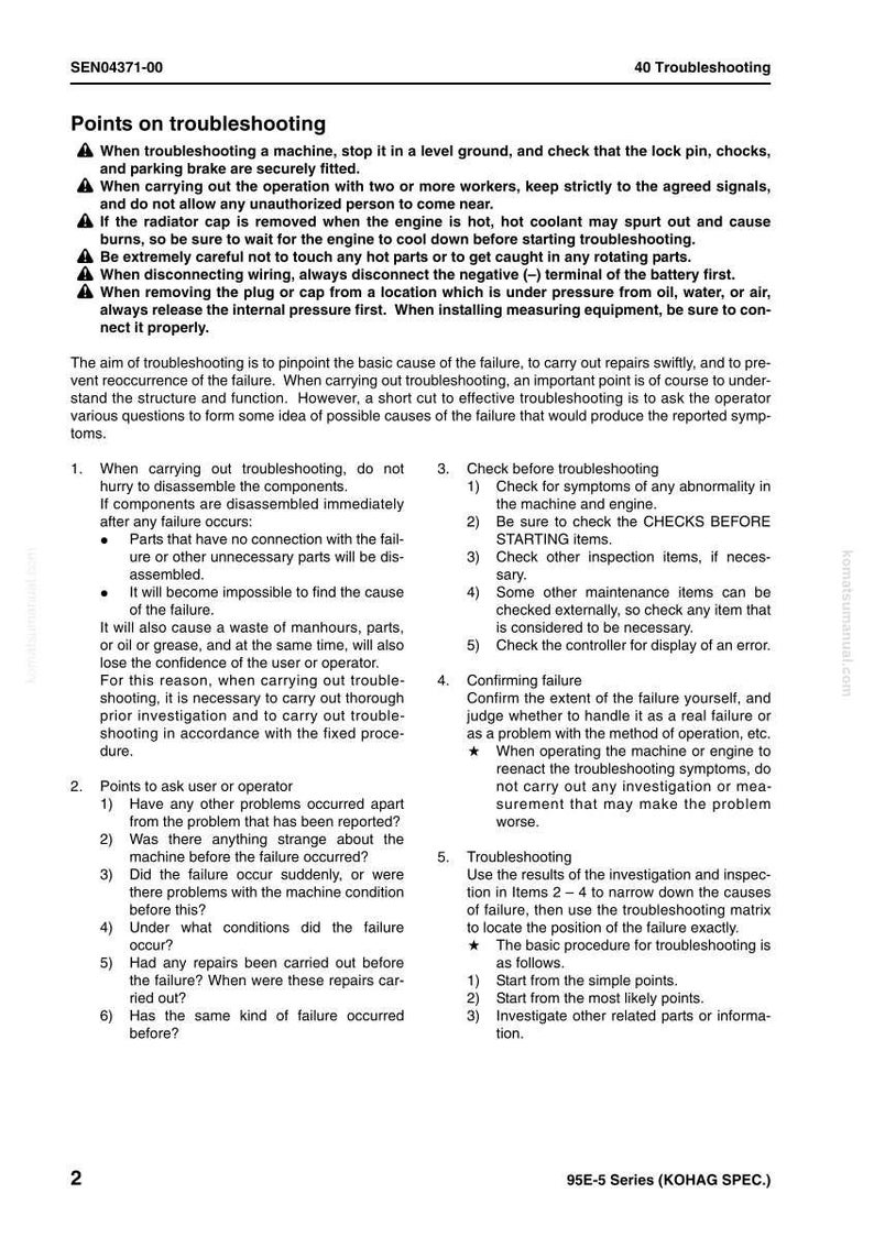 Puede incluir: Una gu&iacute;a de soluci&oacute;n de problemas con advertencias de seguridad e instrucciones. El documento incluye pasos numerados, vi&ntilde;etas y diagramas. El texto est&aacute; en fuente negra sobre un fondo blanco, con el t&iacute;tulo "Puntos sobre la soluci&oacute;n de problemas".