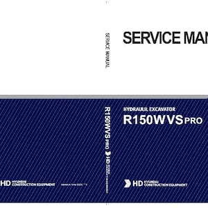 Manual de servicio de la excavadora de ruedas Hyundai R150WVS Pro / PDF / Descarga instantánea imagen 1