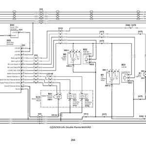 K&ouml;nnte beinhalten: Detailliertes Schaltbild eines Double Planter mit VRD, mit zahlreichen beschrifteten Komponenten, Anschl&uuml;ssen und elektrischen Pfaden. Das Diagramm enth&auml;lt Textbeschriftungen und Symbole, mit Schwerpunkt auf Verdrahtung und Schaltungsdesign.