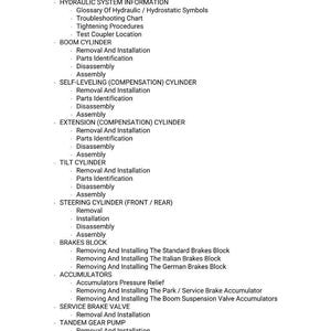 Manual de servicio en PDF / Reparación en taller / Descarga instantánea para la manipuladora telescópica Massey Ferguson TH 6030D 6030H Stage 4 Tier4F imagen 4