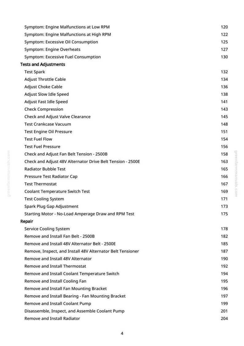 Teknisk manual för John Deere 2500E, 2500B Hybrid åkgräsklippare i PDF-format | Direkt nedladdning bild 5