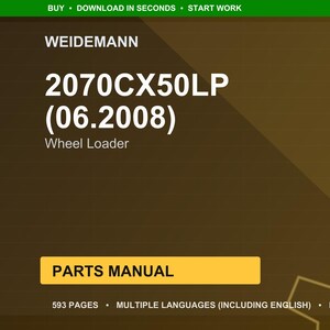 Weidemann 2070Cx50lp 06 2008 Radlader Teile-Handbuch PDF | Illustrierter Katalog | Sofort Download Bild 1