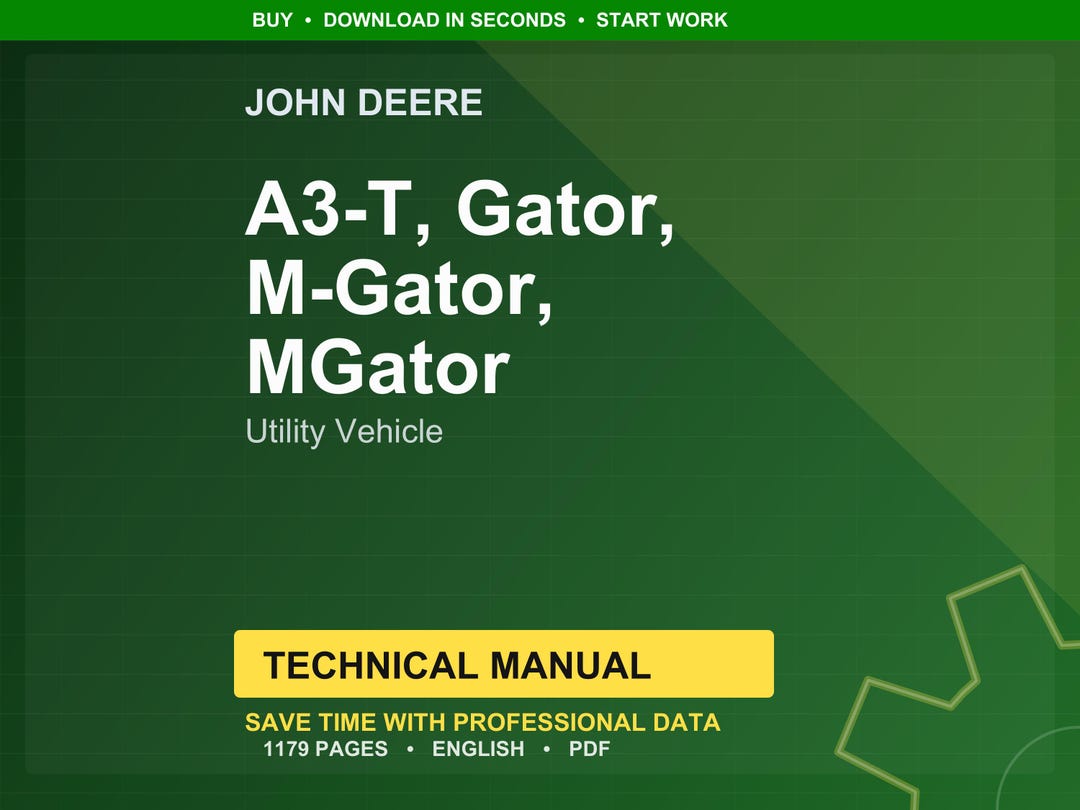 Gators Pdf John Deere A3-T, Gator, M-gator, Mgator Utility Vehicle Technical ...