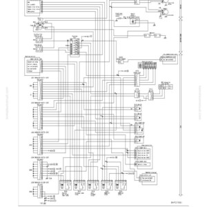 May include: A detailed circuit diagram for an engine start circuit, with the text "E-1 Engine does not start (Engine does not crank)". The diagram includes various components, wiring, and labels, useful for troubleshooting. The diagram is labeled "TROUBLESHOOTING".