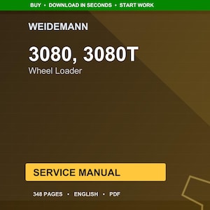 Weidemann 3080 3080T Wheel loader Service Manual PDF | Workshop Repair | Instant Download image 1