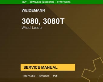 Weidemann 3080 3080T Wheel loader Service Manual PDF | Workshop Repair | Instant Download