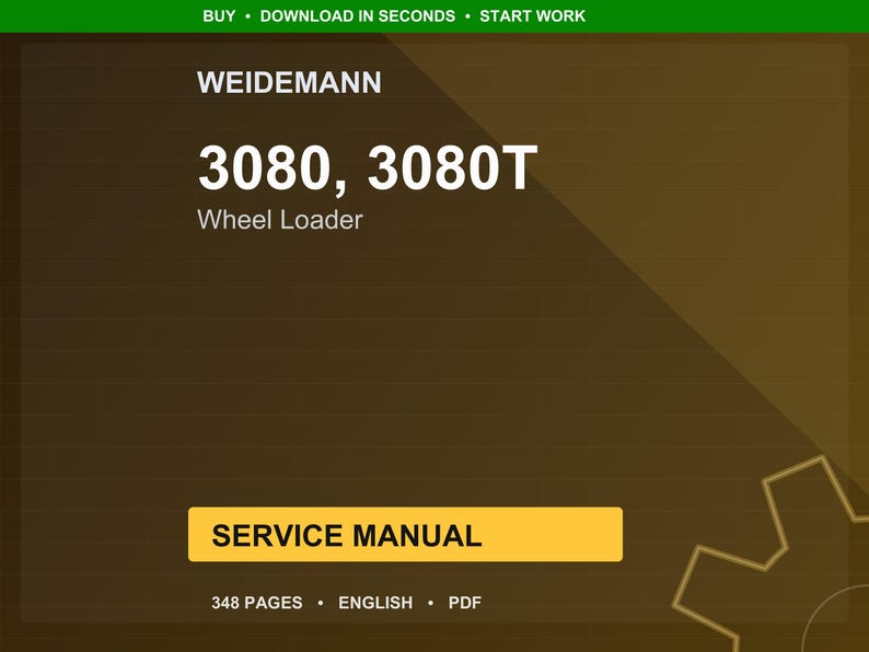 Weidemann 3080 3080T Wheel loader Service Manual PDF | Workshop Repair | Instant Download image 1