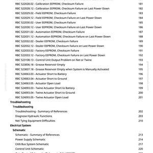 May include: A detailed technical document with a table of contents and numbered entries. The document covers topics like EEPROM checksum failures, actuator issues, and troubleshooting. The text is in black font on a white background.