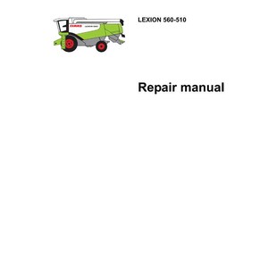 Manual de reparación en PDF para la cosechadora Claas Lexion 510, 520 y 560 / Servicio de taller / Descarga instantánea imagen 2