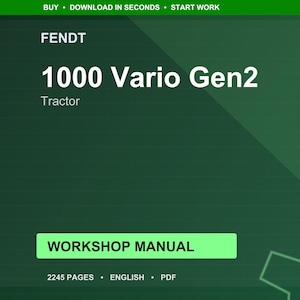 Manual de Oficina do Trator Fendt 1000 Vario gen2 em PDF | Serviço e Reparo | Download Imediato imagem 1