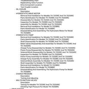 Massey Ferguson TH 7035RC 7035XRC 7035BRC Stage 5 Teleskoplastare Servicemanual PDF | Verkstadsreparation | Direktnedladdning bild 6