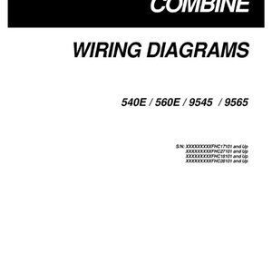 Massey ferguson 540E 560e 9545 9565 Combine Wiring diagrams PDF | Instant Download image 2
