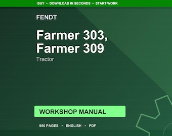 Fendt Farmer 303 309 Tractor Workshop Manual PDF | Service Repair | Instant Download
