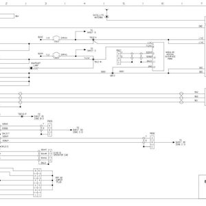K&ouml;nnte beinhalten: Ein elektrisches Schaltbild f&uuml;r das VHMS-System mit Beschriftungen und Linien, die verschiedene Komponenten verbinden. Das Diagramm enth&auml;lt Text wie "VHMS MODULE" und "ORBCOMM MODEM". Das Dokument ist vom April 05 und als Blatt 5 von 5 gekennzeichnet.