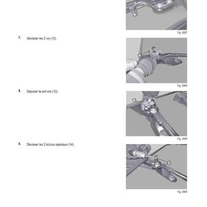 Puede incluir: Diagrama que ilustra un m&eacute;todo de intervenci&oacute;n mec&aacute;nica. La imagen muestra una secuencia de pasos, incluyendo la eliminaci&oacute;n de una placa, el desenroscado de tornillos, la eliminaci&oacute;n de una cerradura y el desenroscado de tuercas especiales.