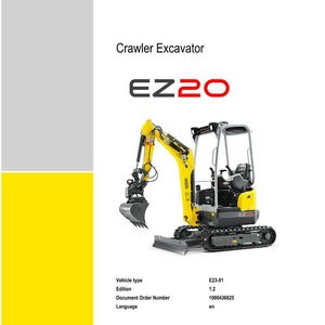Wacker neuson kramer Ez20 Crawler excavator Repair Manual PDF | Service Workshop | Instant Download image 2