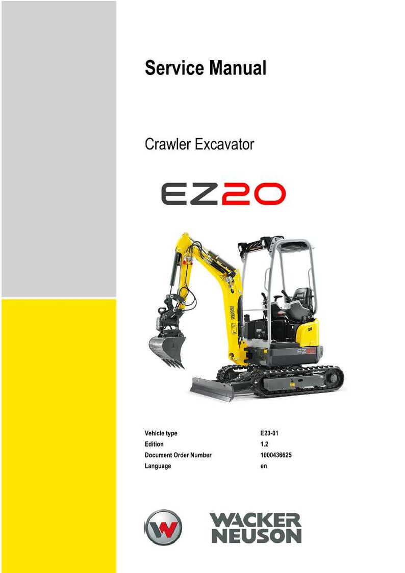 Wacker neuson kramer Ez20 Crawler excavator Repair Manual PDF | Service Workshop | Instant Download image 2